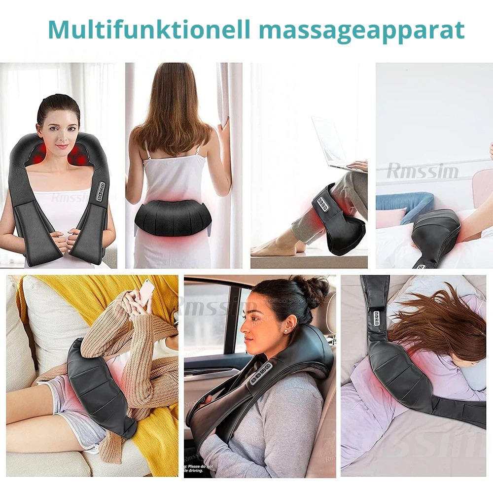 Shiatsu Nack- & Axelmassagerare med Värme