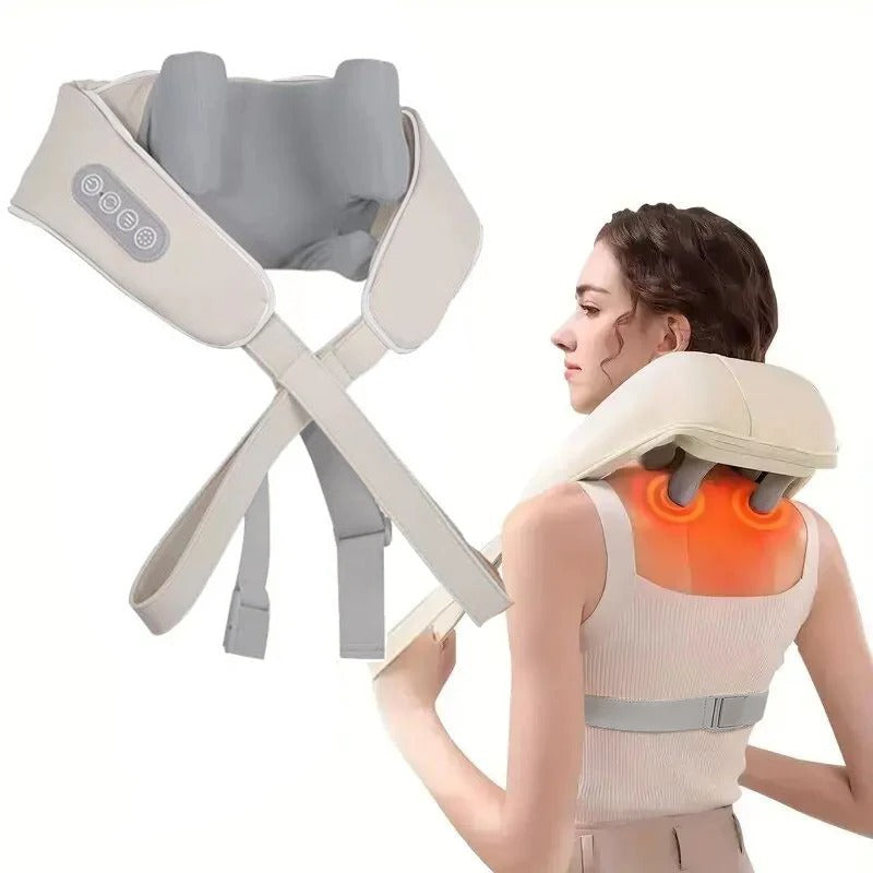 Nack- och rygg massager med värme och tryck
