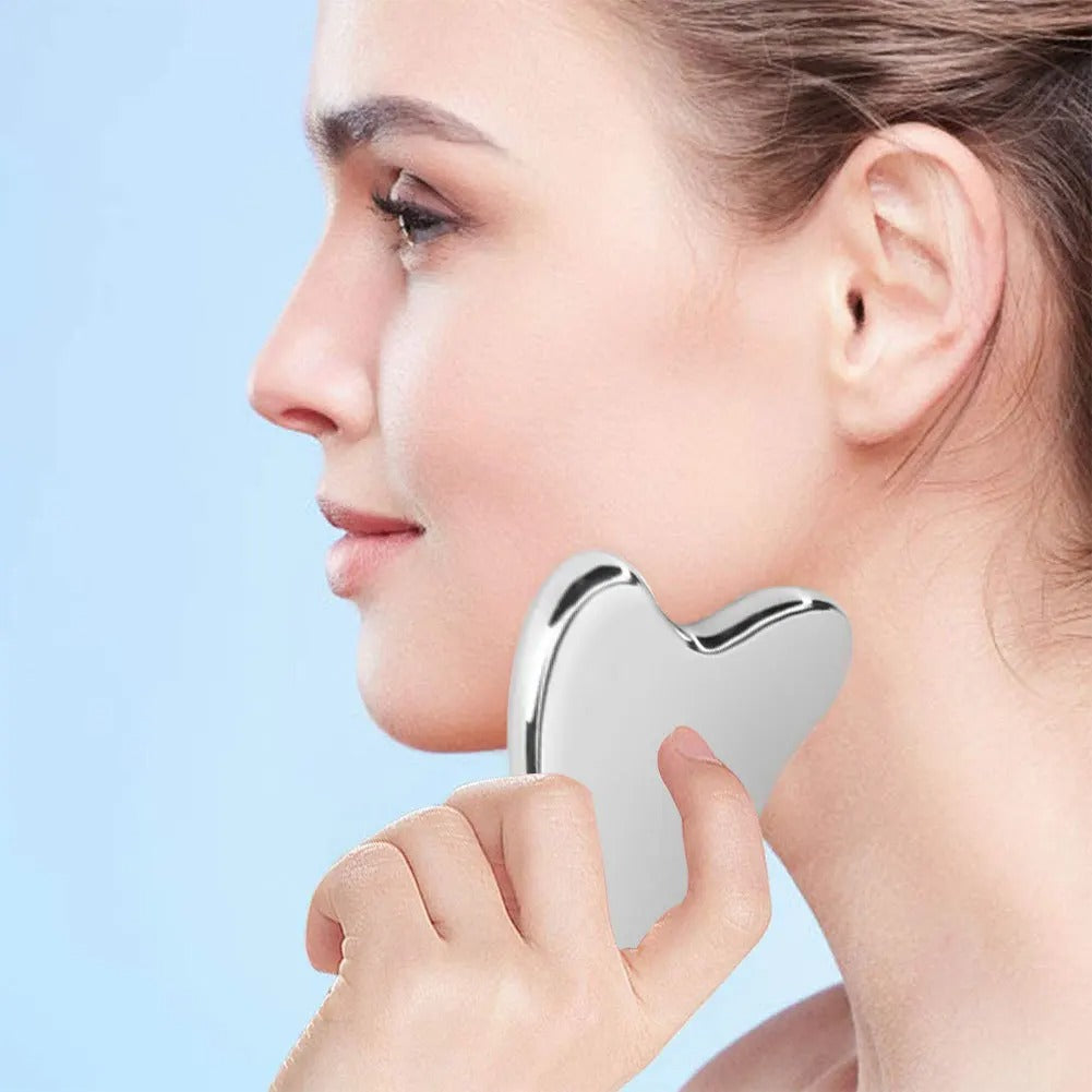 Rostfri Gua Sha massager – Ansikts- & Kroppsmassager för Lyster & Hudvård