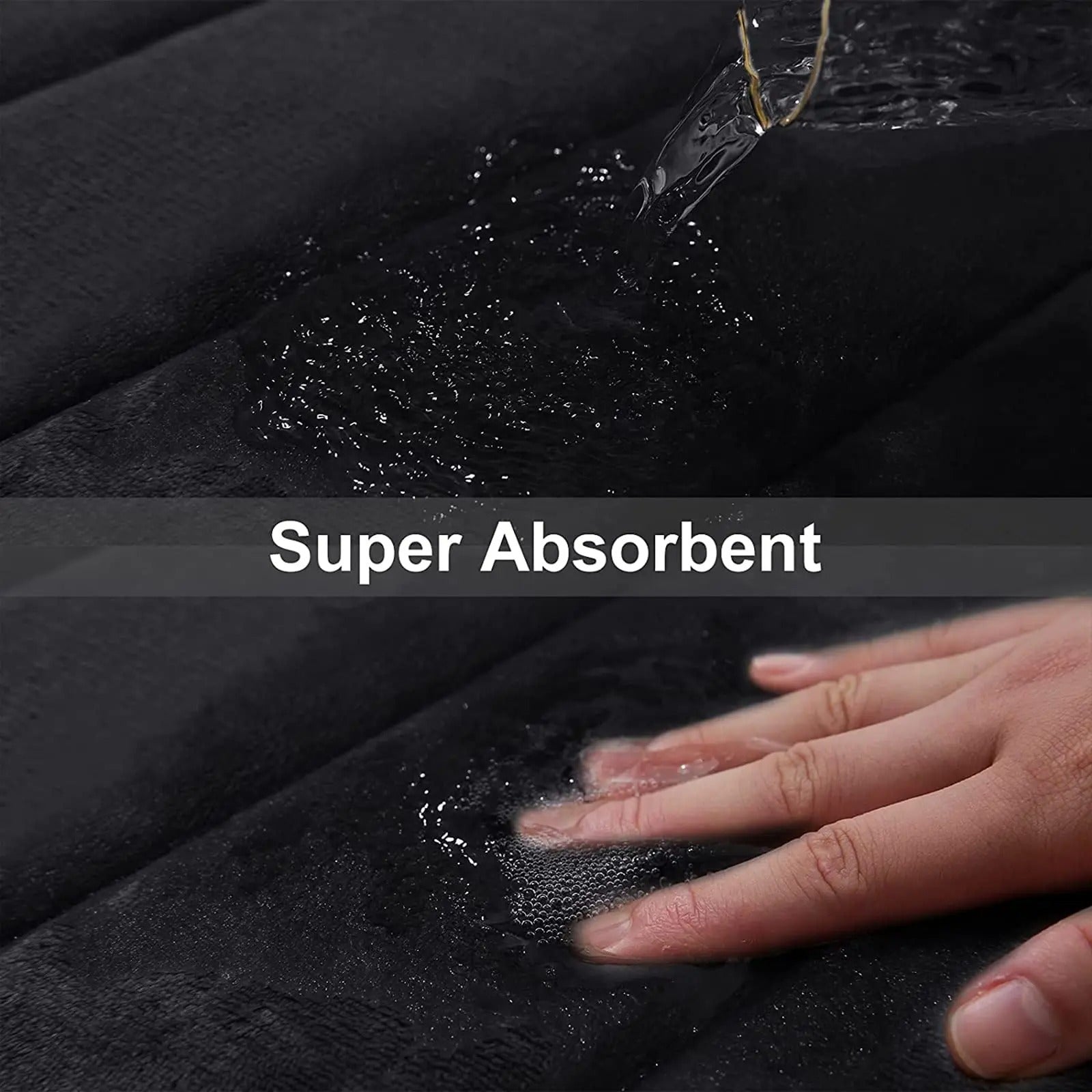 Randig Badrumsmatta i Memory Foam – Halkfri, Vatten absorberande & Tvättbar